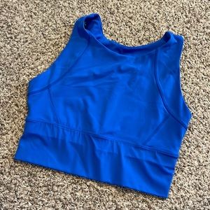 Cobalt Blue High Neck Sports Bra - Large
